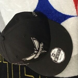 New Era Black Snapback with Silver Embroidery